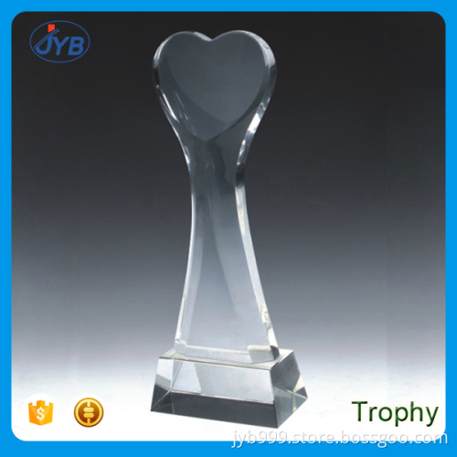 hot sale popular design crystal cutting shape torch trophy
